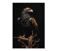 Puzzle Coloré pour Adultes, Motif Gold Dark Eagle, 300 PCS