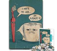 Puzzle Coloré pour Adultes, Motif I Hate My Job Funny, 300 PCS