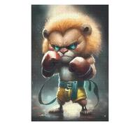 Puzzle Coloré Pro Lion Cub Boxer pour Adultes, Format 1000 PCS