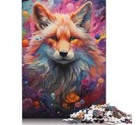 Puzzle coloré représentant Un Magnifique Renard, en Carton 100% recyclé, idéal comme Cadeau de Noël pour garçon ou Fille, 1 000 pièces (75 x 50 cm)