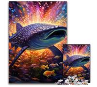 Puzzle coloré représentant Un Requin-Baleine, 1000 pièces, Puzzle Impossible pour Adultes, idéal comme Cadeau de Vacances ou décoration d'intérieur, 26x38cm/10,23x14,96 Pouces