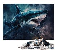 Puzzle coloré Requin 1000 pièces Puzzles pour Adultes Puzzle en Bois pour Enfants à partir de 14 Ans Jeux éducatifs pour Adultes et Enfants 1000 pièces (50x75 cm)