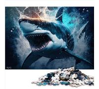 Puzzle coloré Requin pour Adultes, 1000 pièces, Puzzles en Bois pour Adolescents, Cadeaux d'anniversaire, Cadeaux pour Adultes 1000 pièces (50x75 cm)