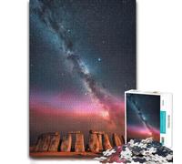 Puzzle Coloré Stonehenge Under The Milky Way pour Adultes, 1000 PCS