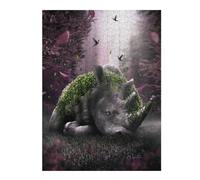 Puzzle Coloré The Forgotten Rhino pour Adultes, Format 500 PCS