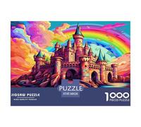 Puzzle Colorful Château Qui Compte 1000 Pièces pour Adultes,Arc-en-Ciel de Fantasy Un Jeu De Dexérité Très Difficile Puzzle Jeu Éducatif Aux Défis l'art De La Décoration Moderne 38x26cm/1000pcs