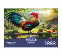 Puzzle Colorful Feather Coq De 1000 Pièces pour Adultes,Pastoral à la lumière du Matin Un Jeu De Dexérité Très Difficile Puzzle Éducatif Aux Défis 70x50cm/1000pcs