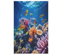 Puzzle Colorful Poisson pour Adultes Puzzles De 1000 Pièces pour Enfants, Puzzles en Bois pour Adultes, pour La Famille Et Les Amis （78×53cm）