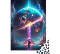 Puzzle Colors Of Space Planet1 - 1000 pièces - Puzzle en bois pour adultes et adolescents - Jeu familial - Cadeau pour la veille de Noël - 1000 pièces (75 x 50 cm)
