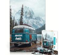 Puzzle Combi Vintage de Mountain Lake pour Adultes,1000 pièces,Jeu de réflexion,découpe de précision,Bords Lisses,défi Amusant pour Passer Le Temps (38x52cm)