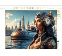 Puzzle · Commandant de sous-Marin en Uniforme | Steampunk · l'homme et la machine · 1000 pièces · Format assemblé 64 × 48 cm · CALVENDO Puzzle