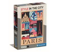 Puzzle compact 1000 pièces Clementoni Style in the City Paris