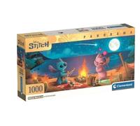 Clementoni - Puzzle pour Adultes 1000 Pièces, Panorama Disney Stitch Compact Box, Fabriqué en Italie, 37061