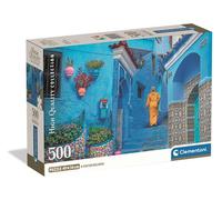 Clementoni – Puzzle Blue Street of Chefchaouen – 500 pièces – 14 ans et +