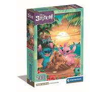 Puzzle 500 pièces Stitch compact, Pour enfants à partir de 3 ans, Thème dessins animés, CLEMENTONI