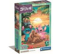 Puzzle 500 pièces Stitch compact, Pour enfants à partir de 3 ans, Thème dessins animés, CLEMENTONI