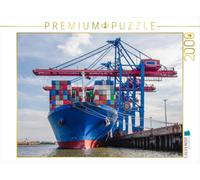 Puzzle · Container-Riese am Terminal | Beladung eines Containerschiffes im Hamburger Hafen · 2000 pièces · Format assemblé 90 × 67 cm · CALVENDO Puzzle