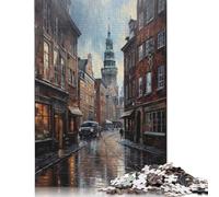Puzzle Copenhague Art Danemark 100% Carton recyclé, Puzzle de qualité supérieure pour Adultes et Enfants, Cadeaux d'halloween, 1 000 pièces (38 x 26 cm)