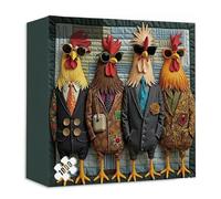 Puzzle Coq De Combat, 1000 Pièces, Puzzle de Course de Poules pour Adultes, Défi Animalier Complexe, Cadeau Unique pour Passionnés de Puzzles et Amateurs d'art