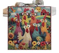 Puzzle Coq - Papier 40x40cm 1000 Pièces | Puzzle coloré pour Adultes débutants | Casse-tête Amusant, Jeu d'activité, Amoureux de l'art, décoration Murale de Ferme pour Le Divertissement à dom