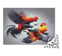 Puzzle Coq pour Adultes pour la Maison Coqs Combattants Jeu Éducatif Décompression et Décoration Murale 70x50cm/1000pcs