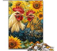 Puzzle Coq Tournesol pour Adolescents, 1000 pièces, Jeu Familial Anti-Stress, défi Difficile, Superbes Cadeaux et Jouets (26x38cm)
