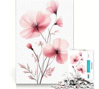 Puzzle Coquelicots 1000 Pièces Adultes Cadeau Logique Solide Jeu Apaisant Bords Transparents Cadeau Touchant (38x26cm)