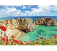 Puzzle Coquelicots en Algarve Portugal, 1000 pièces.