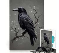 Puzzle Corbeau perché sur Une Branche hivernale pour Adultes, 1000 pièces, pour améliorer la mémoire et soulager Le Stress, Un Cadeau mémorable Assembler (38x26cm)