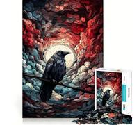 Puzzle Corbeau sur Un Fil pour Adultes 1000 pièces Stimule la mémoire Jeu de Construction Amusant Pièce de Collection (50x75cm)