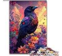 Puzzle Corbeaux et Fleurs 1000 pièces pour Adultes et Adolescents, à partir de 14 Ans Idées Cadeaux pour améliorer la mémoire (26x38cm)