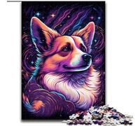 Puzzle Corgi 1000 pièces pour Adultes et Adolescents, pour Un Moment de détente et de Partage, pour Un Amour de Couple Plus Intense (26x38cm)