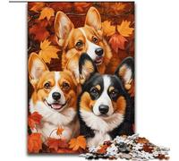 Puzzle Corgi 1000 pièces : Une soirée de Jeux en Famille, Une expérience visuelle stimulante et enrichissante (Taille : 26 x 38 cm)
