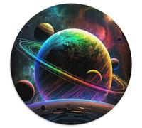 Puzzle Corgi Astronaute 1000 pièces, Puzzle Rond 1000 pièces pour Adultes, Décoration d'intérieur, Entraînement cérébral et Cadeaux de Noël 67,5 x 67,5 cm