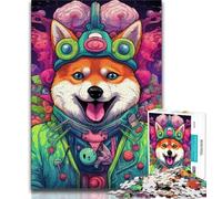 Puzzle Corgi Mutant 1000 pièces, Difficile à compléter mais Amusant et Humoristique avec Affiche et Feuille de Questions Assorties 38x26cm