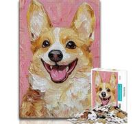Puzzle Corgi sous Le Ciel Nocturne 1000 pièces pour Adolescents et Adultes, Jeu Stimulant, idéal comme Cadeau pour Toute la Famille (38x26cm)