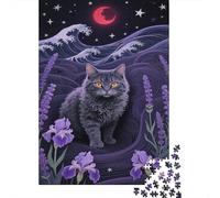 Puzzle Cornish Rex Composé De 1000 Pièces pour Adultes,Motif d'ondes océaniques Un Jeu De Dexérité Très Difficile Puzzle en Bois Jeu ÉduChatif Et Stimulant Jeu ÉduChatif 1000pcs (75x50cm)