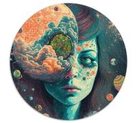 Puzzle Cosmic High 1000 pièces, Puzzle Rond de 1000 pièces, idéal pour la décoration intérieure, l'entraînement cérébral et Les fêtes de Fin d'année, 67,5 x 67,5 cm