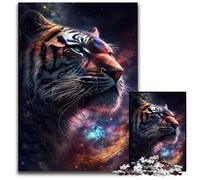 Puzzle Cosmic King Space Tiger 1000 pièces pour Adultes, Casse-tête Difficile pour Adultes, Jeu de réflexion Stimulant pour Adolescents, soirée de Jeux en Famille Amusante 26x38cm