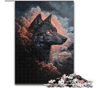 Puzzle Cosmic Wolf 1000 pièces pour Adolescents, Jouet éducatif, Jeux familiaux Amusants, décoration d'intérieur Unique (50x75cm)