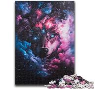 Puzzle Cosmic Wolf 1000 pièces pour Adolescents, Jouets éducatifs et éducatifs, Jeux familiaux, idéal pour la décoration de Bureau, 50x75cm