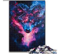 Puzzle Cosmic Wolf 1000 pièces pour Adultes et Adolescents, Collection d'artistes, Beaux-Arts (26x38cm)
