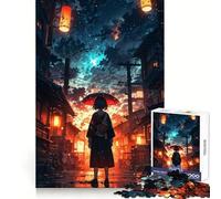 Puzzle Cosmo pour Adolescents, thème Fille Anime Parapluie, 1000 pièces, logique, détente, Bords Nets, Cadeau Festif (38x52cm)