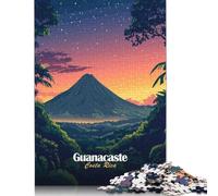Puzzle Coucher de Soleil à Guanacaste, Costa Rica. Puzzle rectangulaire en Papier à emboîter précis pour garçon ou Fille, Cadeaux de Noël, 1000 pièces (75 x 50 cm).
