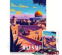 Puzzle Coucher de Soleil à Jérusalem 1000 pièces pour Adolescents, Jouet Intelligent, Passe-Temps à la Maison, découpe précise, Cadeau attentionné 38x52cm