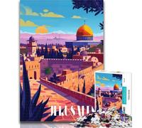 Puzzle Coucher de Soleil à Jérusalem, 1000 Puzzles pour Adolescents, Jouets éducatifs et éducatifs, Jeux familiaux pour renforcer l'amour Entre Couples, 75x50cm