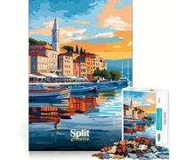 Puzzle Coucher de Soleil à Split, Croatie, 1000 pièces, pour Adolescents, renforce la mémoire, Anti-Stress, Bords Lisses, Cadeau de Noël 50x75cm