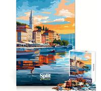 Puzzle Coucher de Soleil à Split, Croatie, 1000 pièces, pour Adolescents, renforce la mémoire, Anti-Stress, Bords Lisses, Cadeau de Noël 50x75cm