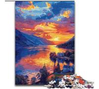 Puzzle Coucher de Soleil en Ville 1000 pièces pour Adultes et Adolescents, à partir de 14 Ans, Jeux Amusants, activités Amusantes à la Maison, Cadeaux d'anniversaire, Cadeaux de Voyage 26x38cm