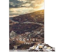 Puzzle Coucher de Soleil sur la région de Tochigi, Stimulant et Stimulant, en Carton 100% recyclé, pour Adultes et Enfants, Cadeaux de Noël, 1 000 pièces (75 x 50 cm)